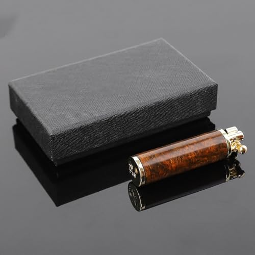 Encendedor Vintage de Gas Butano con Cuerpo de Madera y Movimiento de Latón miniatura 5