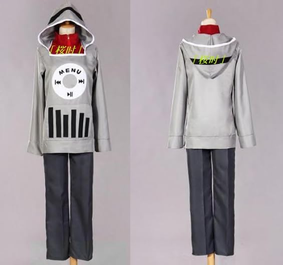 三分妄想 ソードアート・オンライン SAO コスプレ キリト 桐ヶ谷 和人 衣装 陽炎 Project 自然の敵 木戸 芽（キドKido）「桜时❀製」コスプレ衣装 (男性L)