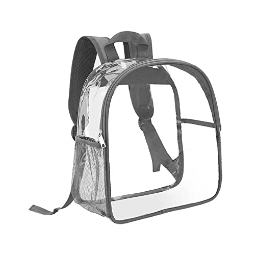 Hailong Ming Mochila Transparente em PVC, Mochila Transparente, Impermeável, Transparente, Organizador de Mochila Casual, Bolsa de Armazenamento para Mulheres E Ho, cinza