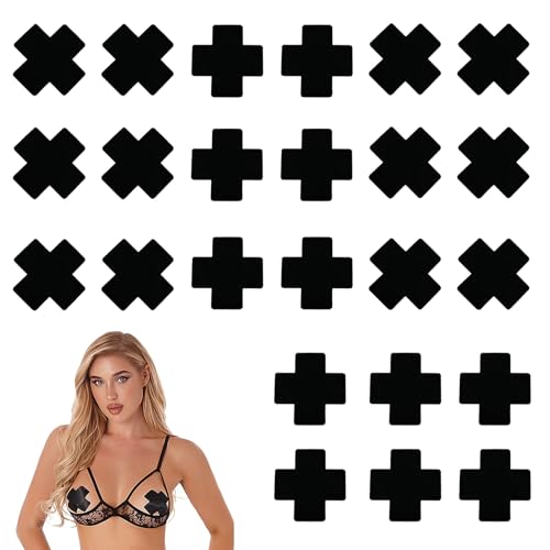 SSHUIKKAI 12 Paare Nippelpads Schwarz, Nipple Covers, Nippelcover, Nippelkleber, Nipple Covers, für Damen Abendkleider Hochzeitskleid(Schwarze)