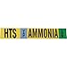 Brady 90451, 8" Dia. Vinyl HTS VAP Ammonia Low Pipe Marker, 25 Cards