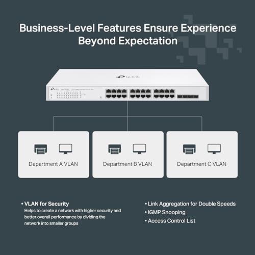 Image of TP-Link Festa FS328G, 28 Port Gigabit Smart Managed Switch, Static Routing