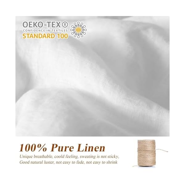 Simpleopulence 100 linen euro sham covers with ruffle 26×26 inch pillow covers set of 2 euro pillow shams for bed couch french home decor luxury and breathable square pillow cases white  urban country home decor