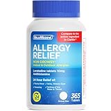 ValuMeds Loratadine 10mg Non-Drowsy 24-Hour Allergy Relief Indoor & Outdoor | All-Day Antihistamine Alergy/Sinus Pills for Runny Nose, Sneezing, Itchy, Watery Eyes | Compare to Claritin | 365 Tablets