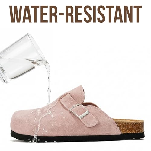 Image of Project Cloud Kids Clogs 100% Genuine Leather with Natural Cork Footbed & Memory Foam Insole Arch Support - Non-Slip Clogs for Kids - Slippers Sandals for Boys & Girls Footwear