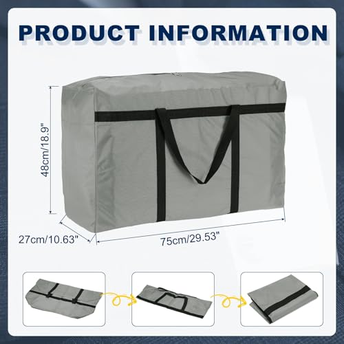 Extra Large Duffle Bag, 30 x 19 x 11 in Travel Big Duffle Bag with Zipper Handle Storage Foldable Waterproof Lightweight Bag for Women Men Travel Moving Camping (Gray)2