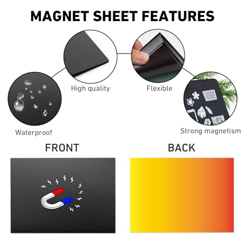 Image of 20pcs Magnetic Sheets for Dies Storage, with Rubber Magnet Sheet, Die Cut Storage Essential Set for Die Cutting and DIY Scrapbooking