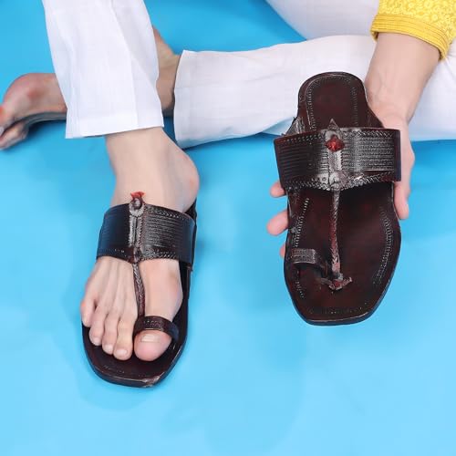Image of Kolhapuri Chappal for Men| Kolhapuri Slippers for Men| kolapuri chapal Men| Leather Slippers for Men| Leather Chappal for Men-AB-Parent A13