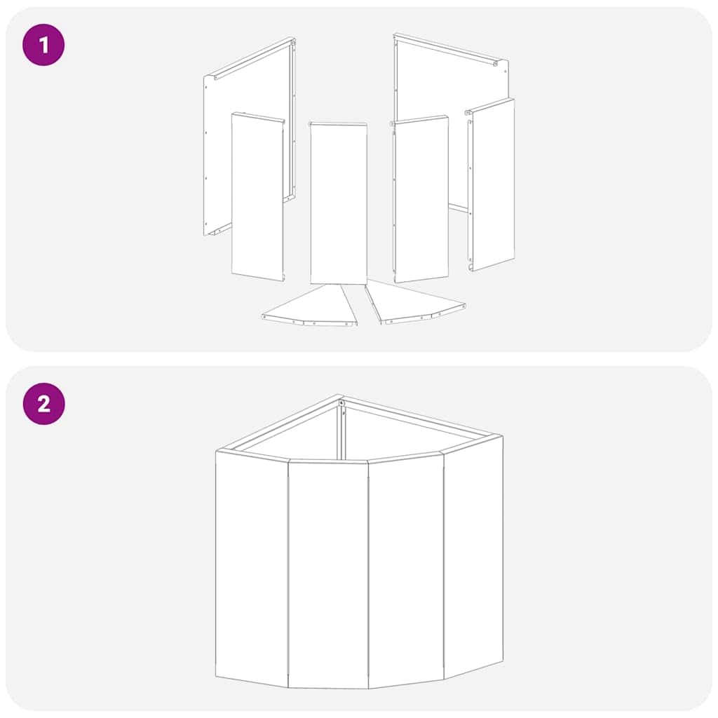 Eckpflanzer Weiß 30 x 30 x 35 cm Stahl für Garten Balkon Terrasse mit robustem Stahl, Eckgarten Pflanzer, Pflanzbehälter, Blumentopf, Outdoor Pflanzkübel, ideal für Pflanzenliebhaber