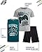 Pro Athlete Boys Active Shorts Set - 3 Piece Athletic Dry Fit Graphic Tees Tank Tops and Basketball Shorts for Boys, Size 14-16, Green/Grey/Black Video Game