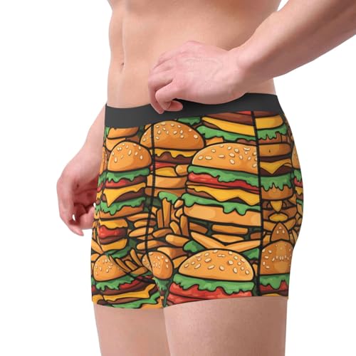 many cute burgers Men's boxer briefs (S-XXL) - light, breathable, sweat-absorbing elastic fabric, free stretch4