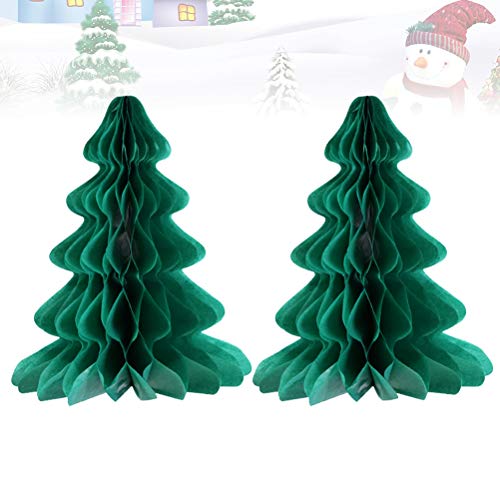 10er Set Papier Weihnachtsbaum Grün, Faltbarer 3D  Produktbild-Vorschau 8