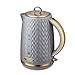 Price comparison product image Tower T10052GRY Empire 1.7 Litre Kettle with Rapid Boil, Removable Filter, 3000 W, Grey with Brass Accents