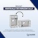 SIGMA ENGINEERED SOLUTIONS 14250WH Metal Electrical Outlet Box, Weatherproof, Easy Mount Plug and Receptacle Protector, White, (3) 1/2-Inch Holes, 1 Gang Box