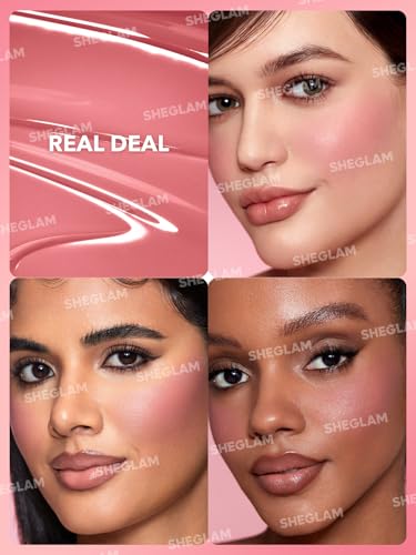 Image of SHEGLAM Color Bloom Liquid Blush Makeup for Cheeks Matte Finish -Real Deal