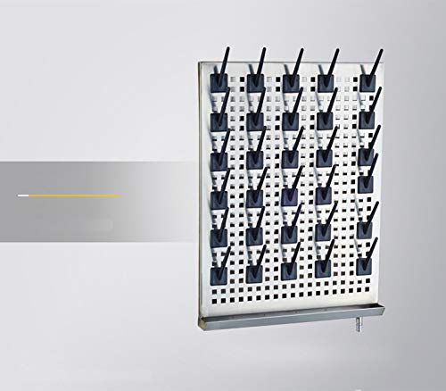 FSYD Stainless Steel 27 Pegs Lab Glassware Drying Rack, 304 Stainless Steel Board, Wall-Mount Laboratory Drying Draining Racks, Detachable Pegs for Laboratory Utensils (Black)