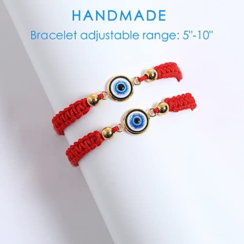 Evil Eye Red Bracelets for Protection - Red String Amulet Adjustable Bracelet For Women Men | Link Knot Lucky Kabbalah Protection Bracelets2