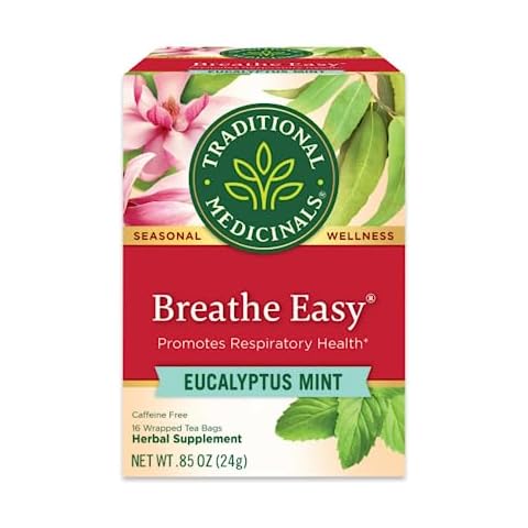 Traditional Medicinals - Breathe Easy Seasonal Tea - Promotes Respiratory Health - 16 Tea Bags Cover