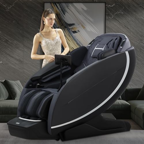 Image of Lixo LI7788 Massage Chair for Family | Sonic-Wave 4D Mechanism | AI Double-Sensing Body Scan | 24 Auto Programs | 7-Inch Smart Touchscreen | Intelligent Voice Control | Bluetooth Audio Sync - Black