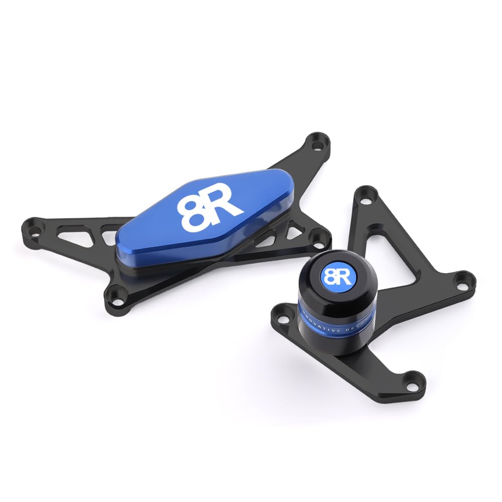 Modeer Motorrad Sturzpads Kompatibel mit GSX8R GSX 8R 2024 2025 CNC Antikollision Rahmen Slider Sturzschutz Crashpads gsx-8r gsx8r zubehör (schwarz/blau)