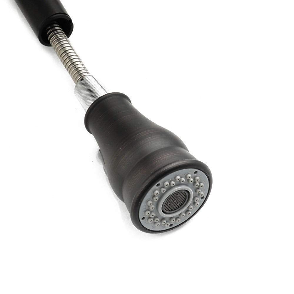 OKUOKA Kit de reparación, Grifo de Fregadero de Cocina extraíble y Bronce Antiguo Europeo a la Moda, Mezclador de rotación Completa de Cobre Negro, Duradero