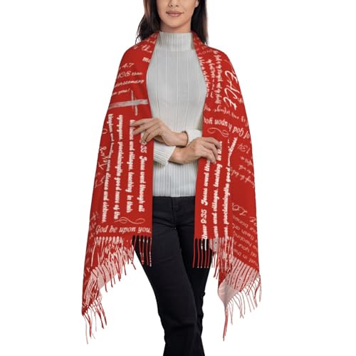 YQIUSM Red Prayer Shawl For Women Christian Church Wrap Scarf Cloth Apparel3