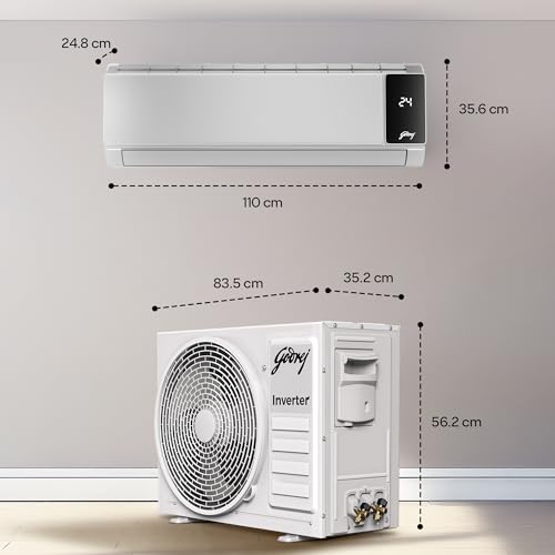 Image of Godrej 1.6 Ton 3 Star, 5-In-1 Convertible Cooling, Inverter Split AC (Copper, 2025 Model, Heavy duty cooling at 52 C, AC 1.6T SIC 18MTC3 GZR IOT, Silver)