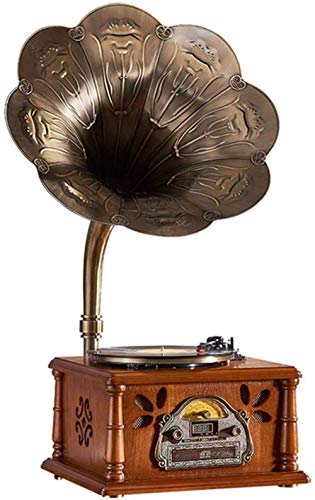 Gramophone Rétro Tourne-Disque Big Horn Antique Vinyl Turntable sans Fil Bluetooth Haut-parleurs Prise en Charge de la… - Les Beatles, Paul McCartney, John Lennon, RIngo Starr, George Harrison Gramophone Rétro Tourne-Disque Big Horn Antique Vinyl Turntable sans Fil Bluetooth Haut-parleurs Prise en Charge de la…