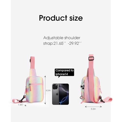 Image of Birthday Gifts for 8 9 10 11 12 Year Old Teens Girls Kids, Fanny Pack Crossbody Bag Sling Belt Bags Purse, Dorm Travel Essentials for Girls Fashion, Preppy Tween Teen Girl Gift Trendy Stuff