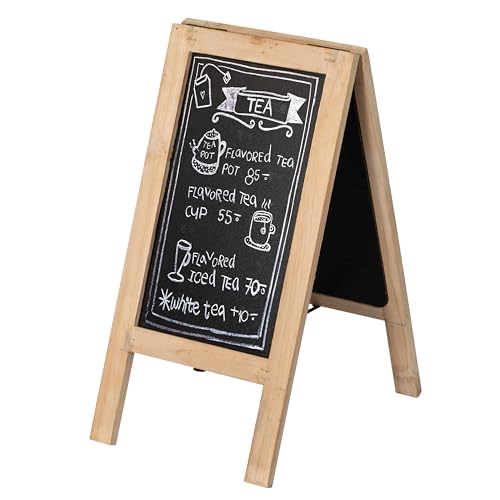 Vintiquewise 15-inch Wooden A-Frame Chalkboard Sign Double-Sided Menu Board Easel