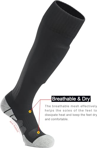 Image of APTESOL Knee High Sport Soccer Baseball Socks for Youth Boys Girls (1 /3 /5 Pairs)