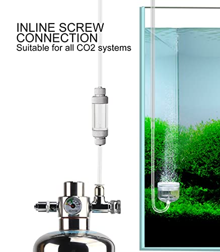 Image of Aquarium CO2 Bubble Counter with Built-in Check Valve for CO2 Generator Regulator, Double-Head