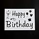 6 Stück Happy Birthday Luftballon Aufkleber, Balloon Sticker Selbstklebende Ballonaufkleber Happy Birthday Alphabet Aufkleber für DIY Luftballons auf Geburtstagsfeiernf (Schwarz)