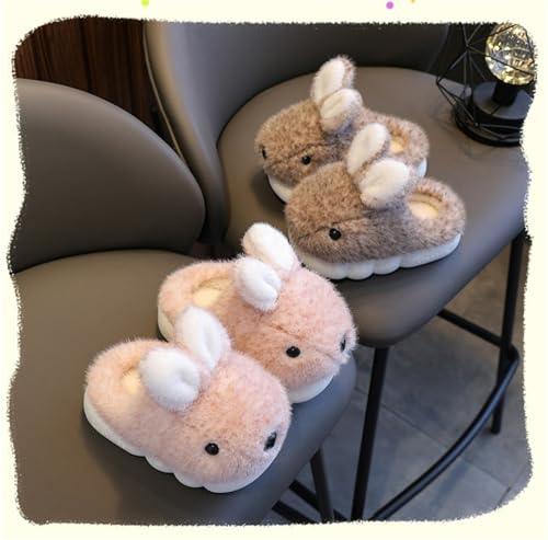 Image of Cute Women's Rabbit Slippers - Warm & Plush, Cartoon Design, Perfect for Winter & Indoor /Outdoor Use