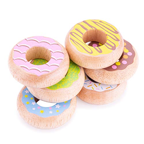 Woet New Classic Toys 10629 Kinderrollenspiele Donuts-6 Stück