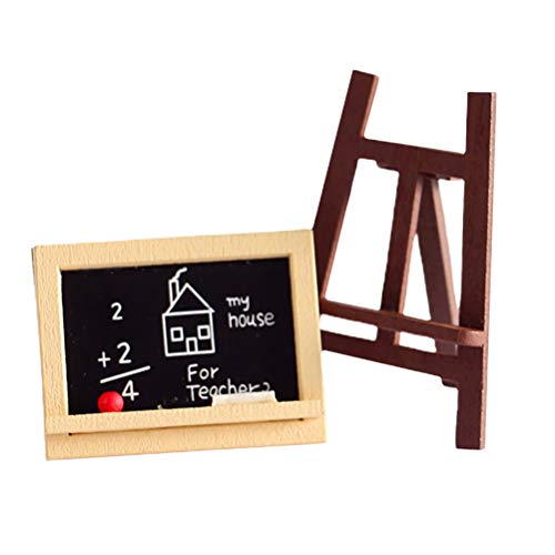 2 Pièces Chevalet Micro Paysage Parure De Mini Chevalet Furviking Mini Modèle De Tableau 1:12 Meubles Mini-Maison Mini Chevalet De Simulation Maison De Poupée en Bois Miniature