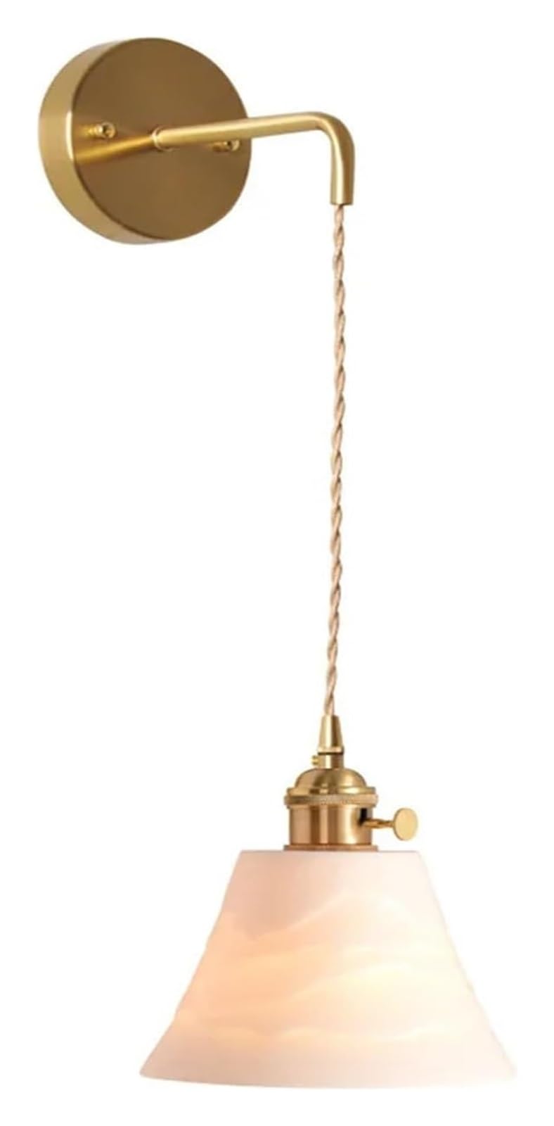 HXYSXHJUO Wall Lamp Retro Japanese Brass Mirror Front - Bedroom Bedside Ceramic Lampshade Home Led Sconce Light Lighting Fixture, Chandeliers Modern