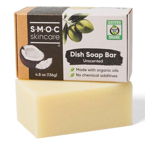 Organic Unscented Dish Soap Bar - Vegan Cleaner