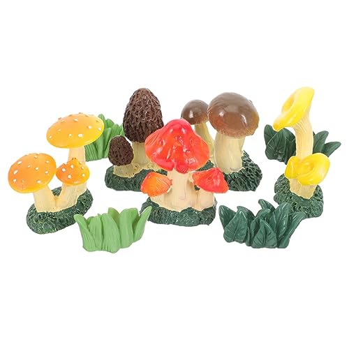 jojofuny Ensemble De Décoration De Jardin De Champignons 9 Figurines De Champignons en Résine Décoration De Paysage Décoration Dintérieur Unique