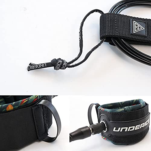 UICE Surf Board Leash, 6/7/9 Feet Premium SUP Leash, 6/7 mm Stand Up Paddle Board Surfboard Straight Leash, 5 Colors SUP Replacement Leg Rope for Longboard、Straight Surf Board、Shortboard、Bodyboards. - Thumbnail 6