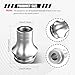 QZTYTY M12 x 1.25 Car Gear Shift Knob Adapter, Car Shift Knob Boot Retainer, Shift Knob Boot Retainer Adapter, Car Accessories Gear Shift Lever Adapters for Manual Gear Shifter Lever (Silver)