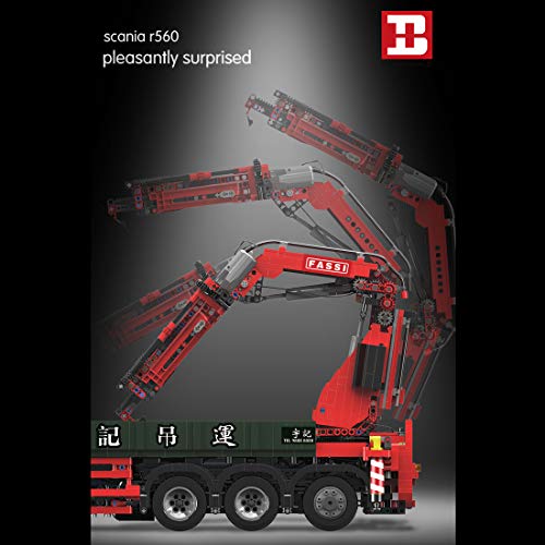 Ditzz Technic LKW mit Kran Baublock, 2,4 GHz RC/APP Lkw, ferngesteuert, 3925 Teile, Bauspiel, kompatibel mit Lego… – Bild 5