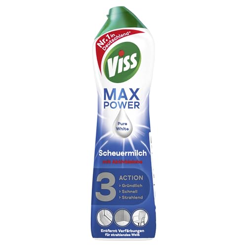 Viss Cleanboost Scheuermilch mit Aktivbleiche effektives Reinigungsmittel 100% kraftvoll gegen Fett und Schmutz mit 100% natürlichen Reinigungspartikeln 500 ml