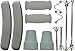Replacement Crutch Padsï¼ŒFaithful Medical Padding for Walking Arm Crutches,for Adults,for armpits,Hand Grips,and Feet Caps,Fits Standard Aluminum Crutches 6 Pieces-Set (Gray)