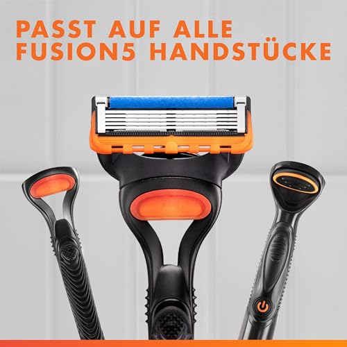 Gillette Fusion5 Rasierklingen, 12 Original Ersatzklingen für Herren mit Größerem Gleitstreifen für Ein Sanftes Gleiten und 5 Klingen für Eine Unglaublich Gründliche und Komfortable Rasur 5