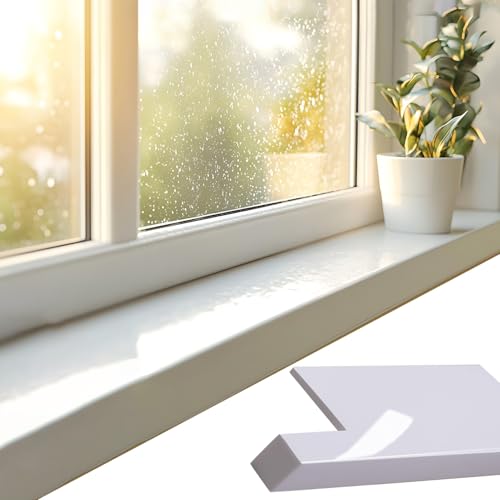 Protection de rebord de fenêtre en composite - Protection de rechange durable pour vieilles fenêtres (60 x 12 cm)