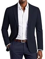 PJ PAUL JONES Sakkos Für Herren Modern Freizeit Jackett Anzugjacke Regular Fit Jersey Blazer für Business Hochzeit Dunkelblau XL