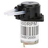 Mini Silent Peristaltic Pump 6V Self-Priming Dosing Pump 2.5mm ID 4.7mm Hose Lab Liquid Dispenser with Silicone Tubing Flat Black