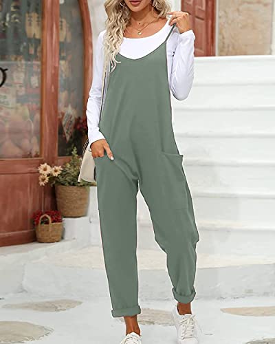 Leanul Women Casual Jumpsuits Free Hot Shot Onesie Fp Dupes Spaghetti Strap Loose Romper Overalls Pocket Summer Fashion Harem #TOP2