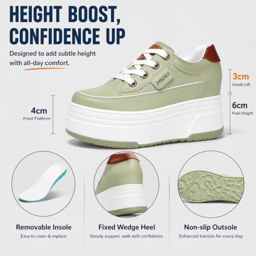 Image of Platform Sneakers for Women Chunky Casual Lace Up Comfort Shoes